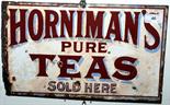 A 'Horniman's Pure Tea' enamel advertising sign, 23 x 38.5cm, together with a 'Brooke Bond