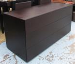 LOW CHEST, by Poliform 'Commode Abbinabili', with three long drawers, 130cm W x 53cm D x 64cm H. (