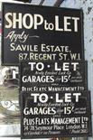 'TO LET' SIGNS, 1950's, in black, largest 84cm x 115cm. (3)