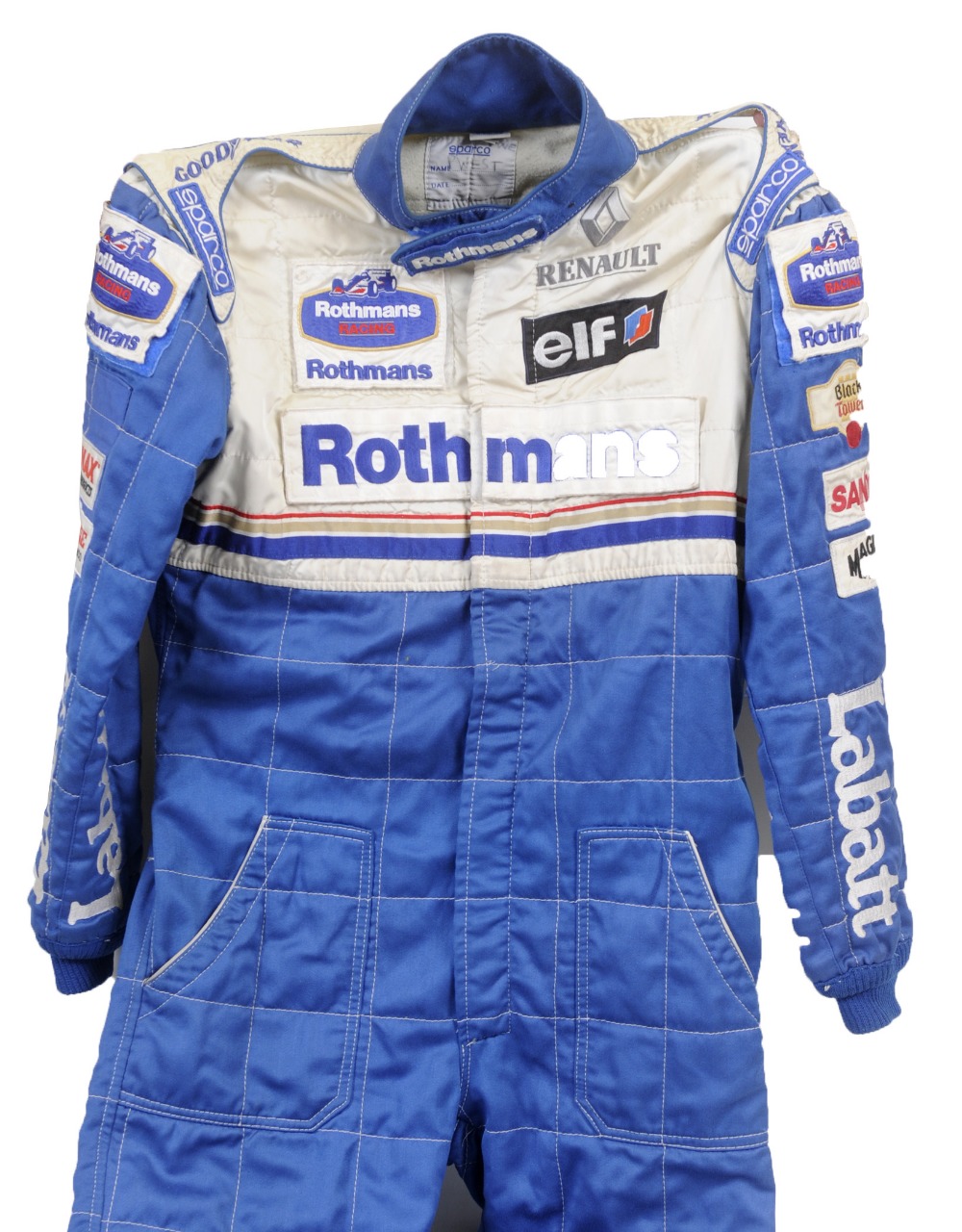 AN OFFICIAL WILLIAMS ROTHMANS F1 PIT CREW RACING OVERALLS Used by the