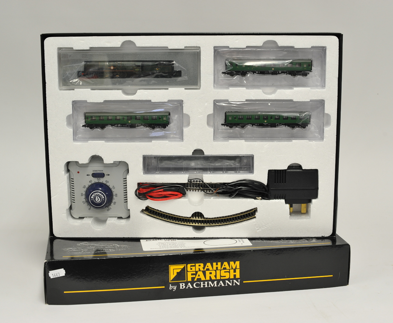 Graham Farish by Bachmann Atlantic Coast Express Train Set, N gauge, boxed.