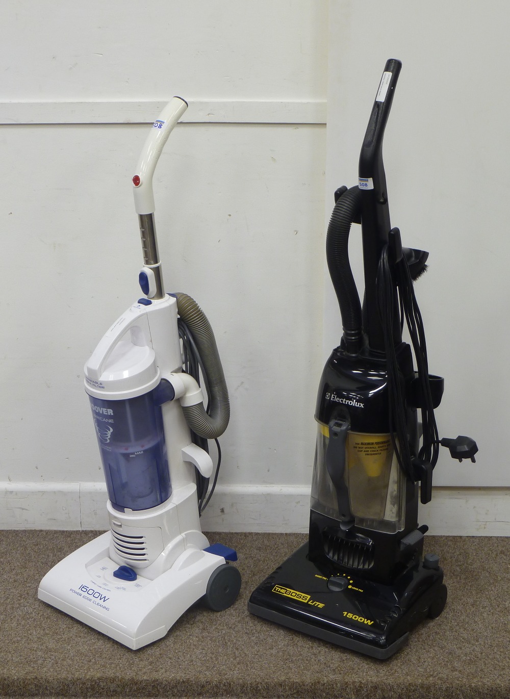 Electrolux 'The Boss Lite' 1500W vacuum cleaner and a Hoover 1600W