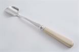 A LATE VICTORIAN IVORY-HANDLED STILTON SCOOP by Messrs. Hutton & Sons Ltd., London 1899;  10"  (25.5