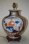 A pair of Japanese Imari table lamps