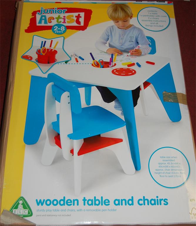 early learning table and chairs