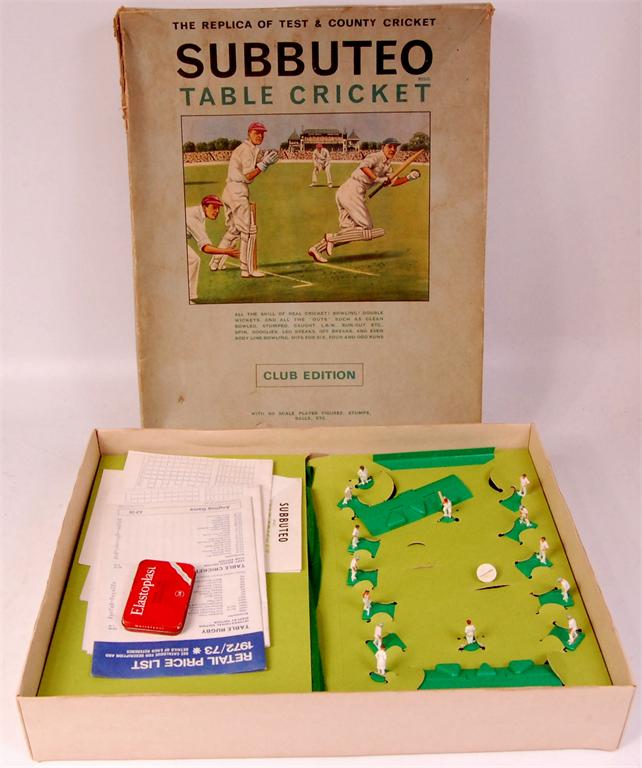 Subbuteo cricket and Subbuteo angling box sets, both sets are near
