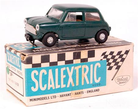 Scalextric C 76 Mini Cooper Dark Green Body With Brown