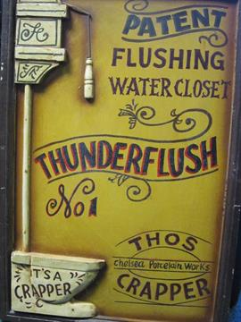 an advertising sign patent flushing water closet thunderflush thos