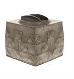 A LIBERTY & CO PEWTER BISCUIT BOX AND COVER DESIGNED BY ARCHIBALD KNOX AND MADE BY W H HASELER &