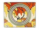 CLARICE CLIFF. AN A J WILKINSON HONOLULU BIARRITZ PLATE26.5cm w, printed Bizarre mark, 1934In fine