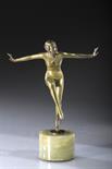 JOSEF LORENZLDANCERgilt bronze, on turned onyx base, stamped R. Lor, 13.5cm h, c1930The onyx base