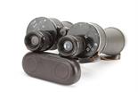 A pair of Leitz (beh) 7 x 50 Kriegsmarine Binoculars, P, restored, Nazi insignia defaced