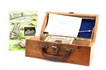 A 19th century Cary lacquered brass Hypsometer Surveying Instrument, in tinplate sleeve and