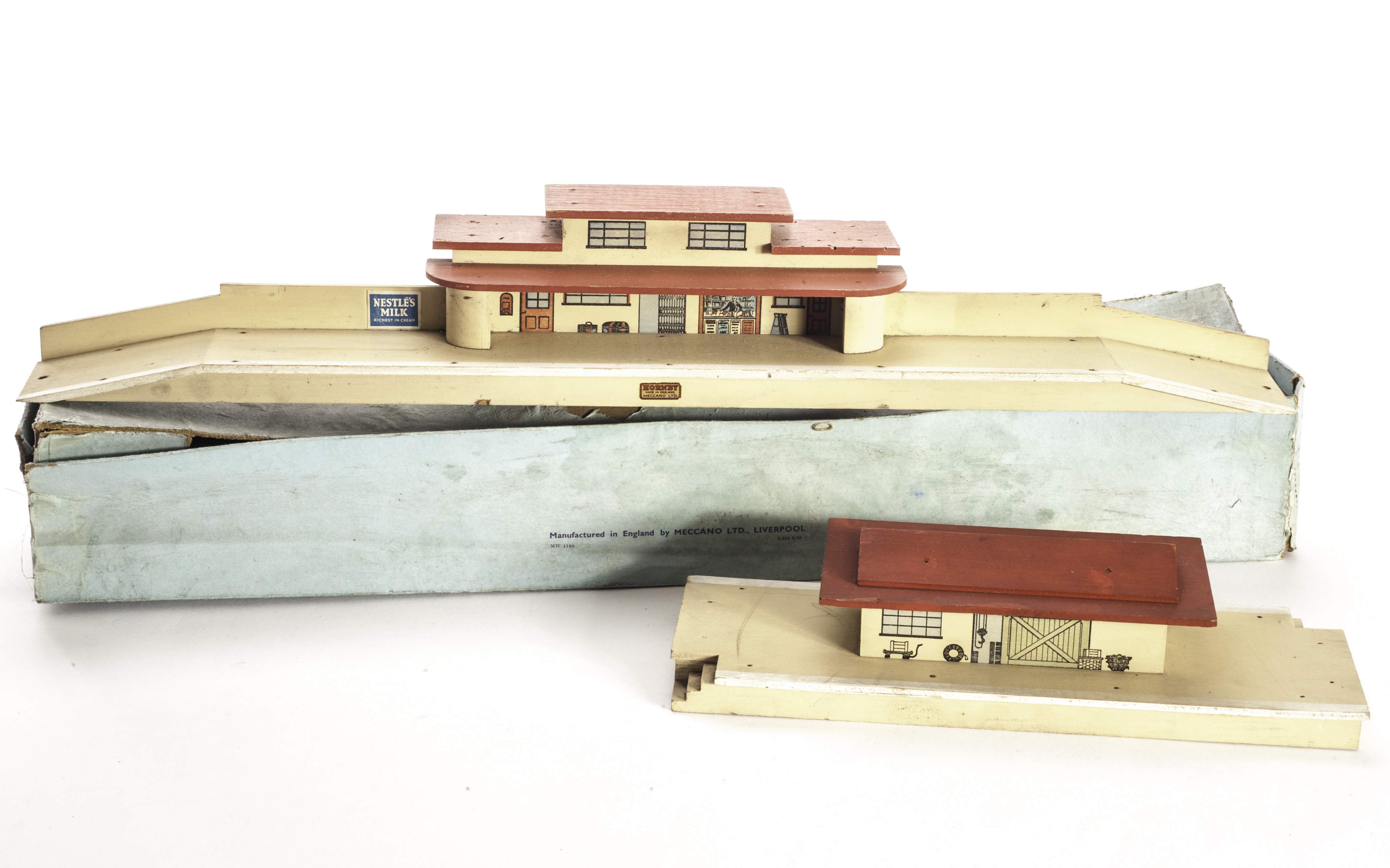 Hornby Dublo 00 Gauge PreWar Wooden Buildings D1 Main Line Station