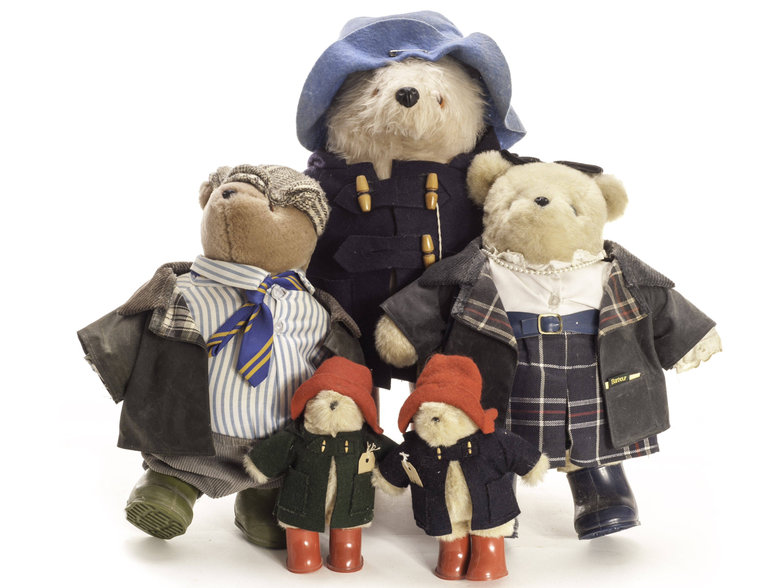 Five Gabrielle Design Teddy Bears: A Paddington In Blue Duffel Coat - 3330x2503 - jpeg Gabrielle Blue Teddy