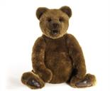 A large Gund Signature Bear `Bearnard`, 1995, with brown synthetic plush, fully jointed, leather