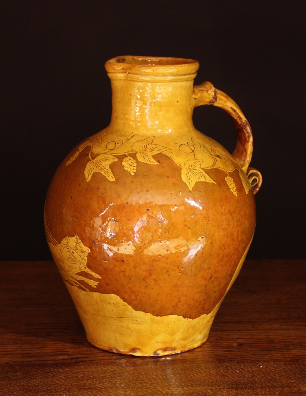 A Fine North Devon Pottery Harvest Jug incised with makers Fishley