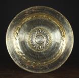 A Large & Impressive 16th Century Nuremberg Brass Alms Dish.  The centre adorned with a raised