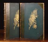 Two Large Volumes of Engravings of the works of J.L. Gérome, Circa 1850; the gold blocked green