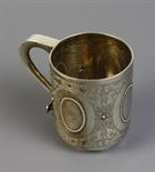 A Silver Christening Tankard hallmarked London 1872 with George Fox's makers stamp.