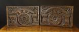 A Pair of Late 16th/Early 17th Century Carved Oak Panel Doors. Each door decorated with a roundel of