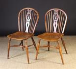 A Pair of Yew-wood & Elm Windsor Side Chairs attributed to Buckinghamshire Circa 1790-1820. The