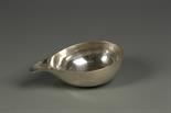 A GEORGE II PAP BOAT of conventional form, makers mark partially rubbed, London 1757, 4.5"" long, (