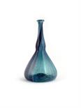 A James Powell & Sons Whitefriars solifleur vase, tapering, waisted body with everted rim, pale