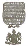 A late 17th century German pierced steel plaque, inscribed `PHILIPPINA LUIGE BOHRNE VOND NOPFRAV