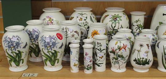 A Portmeirion Botanic Garden Pattern Table Lamp Base Of Baluster
