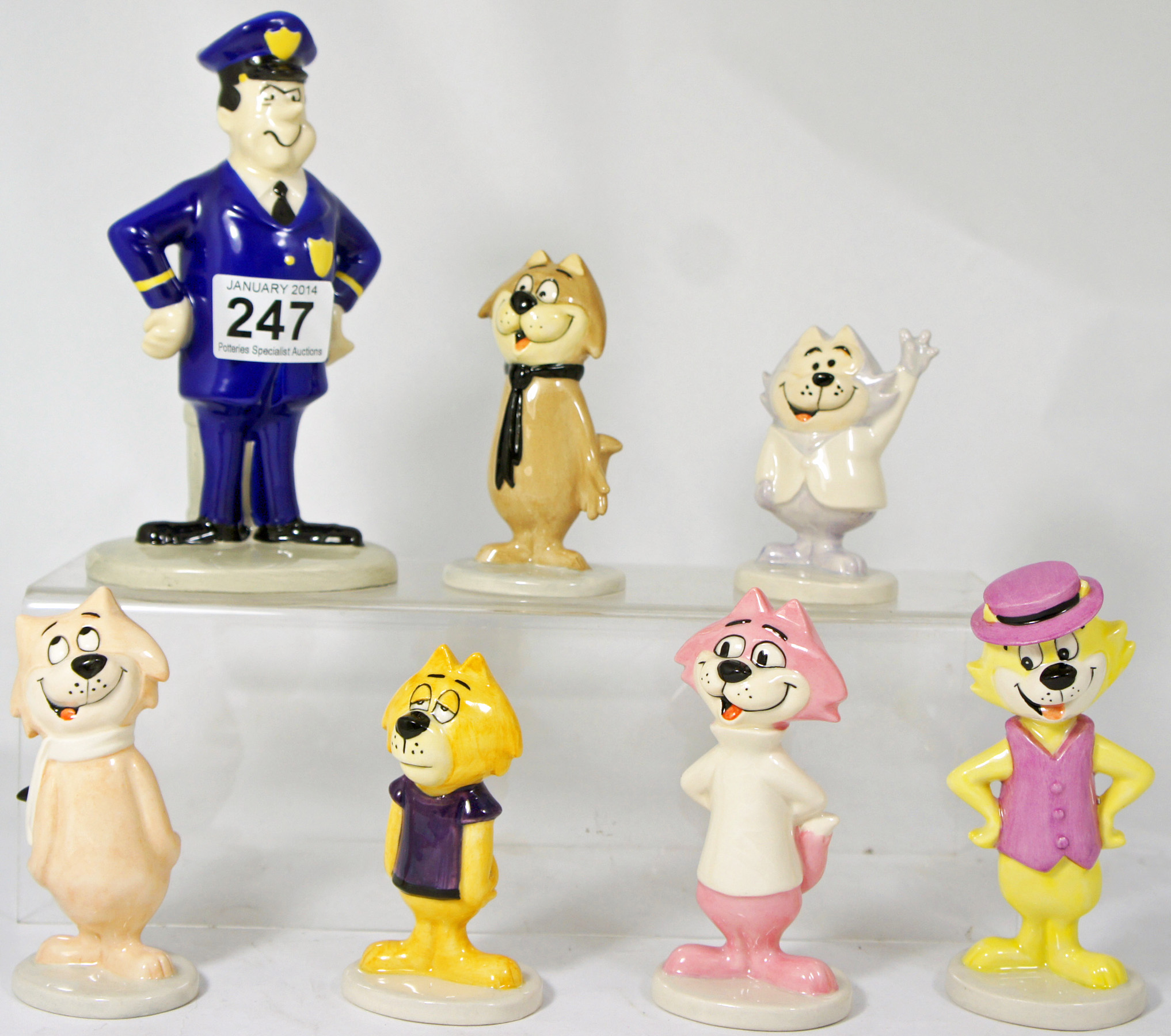 Beswick Top Cat Set comprising figures Officer Dibble, Top Cat, Fancy