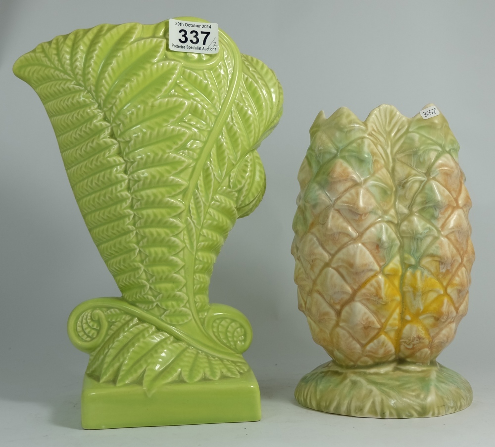 Beswick Fernbank Large Vase 1191 And Beswick Ware Pineapple Vase