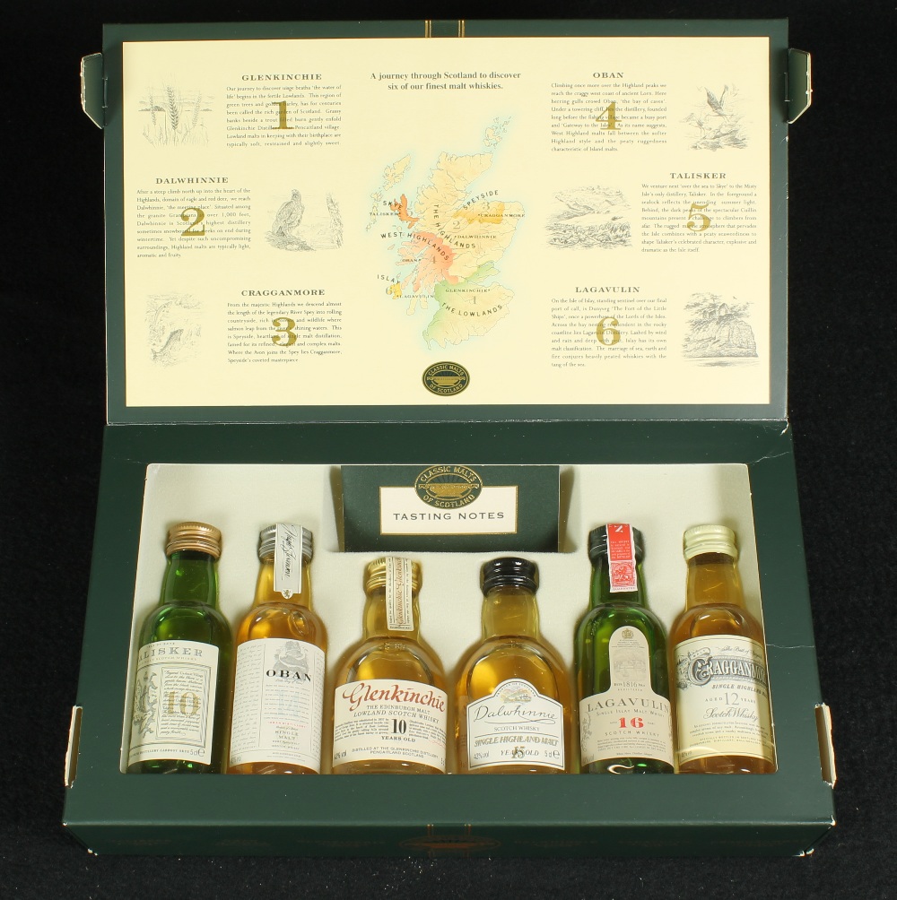 Two Classic Malts of Scotland whisky miniature gift sets boxed and a