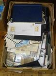 Box of covers, stamps, etc
