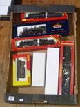 Box of model steam locomotives