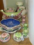 Collection of Maling, floral decorated china including bowl, vases, candlesticks, etc