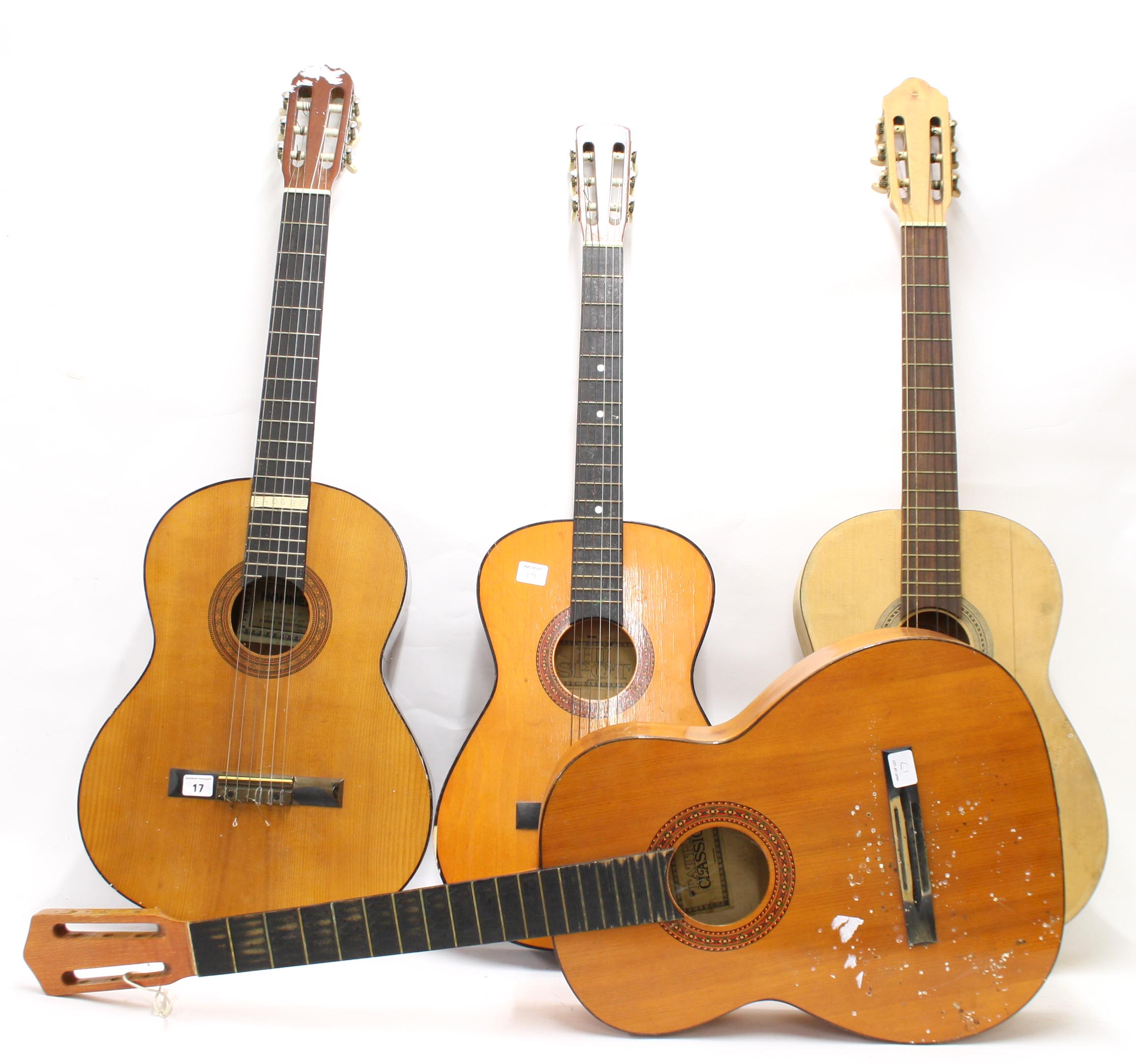 Hohner MC06 classical guitar; together with two classical guitars in