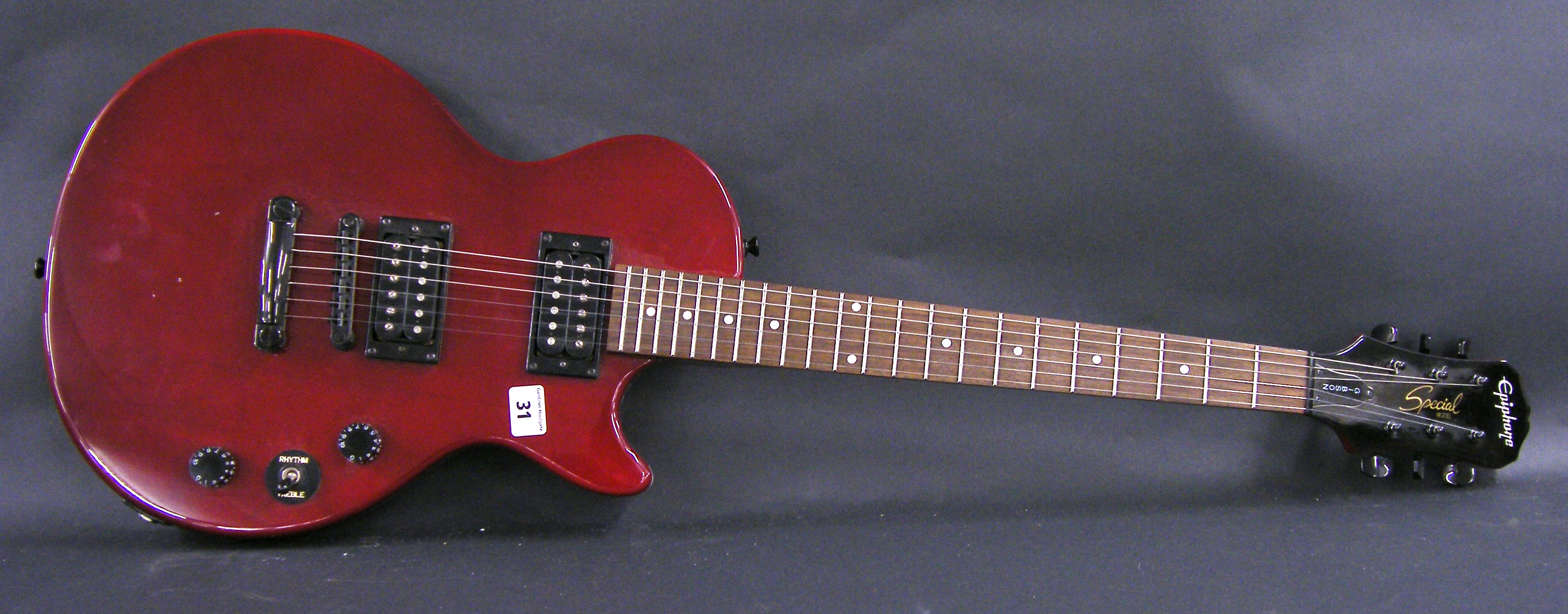 Epiphone Electric Guitar Special Model - Epiphone Les Paul Special Model Electric Guitar Ser No Sj03110163 Wine Red Finish Some Dinks