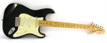 Fender Stratocaster electric guitar, made in USA, circa 2010, ser. no. 10003358, black road-worn