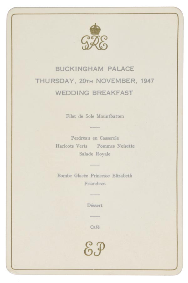 *Royal Menu Queen Elizabeth II. Buckingham Palace, Thursday 20th