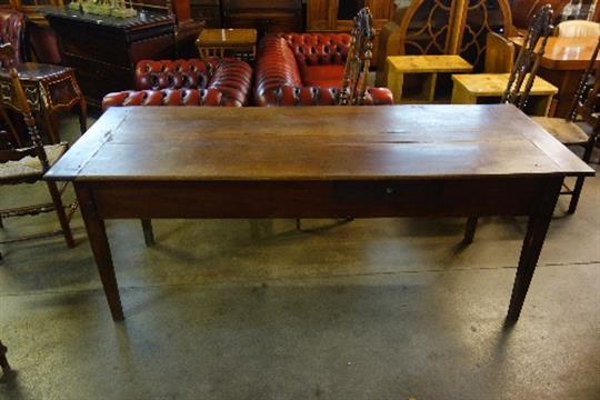 A 19th Century French Provincial Cherrywood Farmhouse Table With