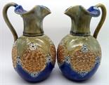 A pair of Royal Doulton stoneware vases, 829, height 19cm