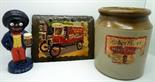 A Royal Doulton limited edition Robertson`s figure, Golly, 1353/2000, a mincemeat jar and a slate