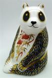 A Royal Crown Derby panda paperweight with gold stopper