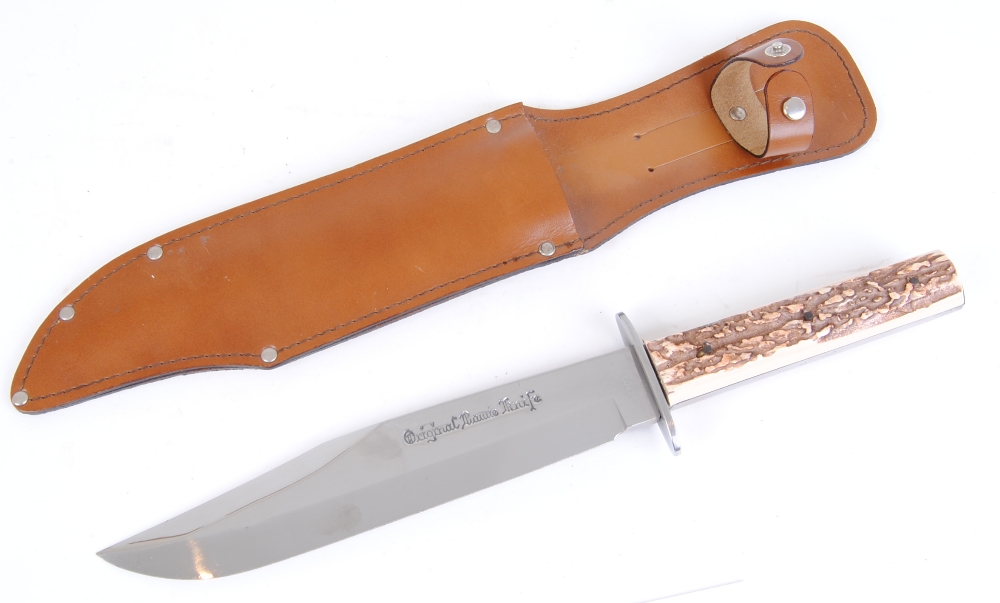 Whitby knife with 8,1/2 ins bowie blade stamped Original Bowie Knife