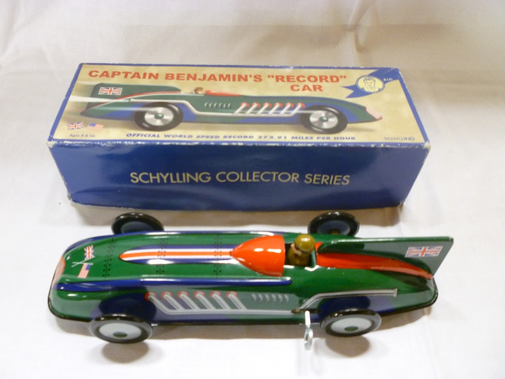 A Schylling Collectors Series tinplate "Captain Benjamin`s Record Car
