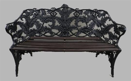 A late Victorian cast iron Victorian Bench Company Limited FERN