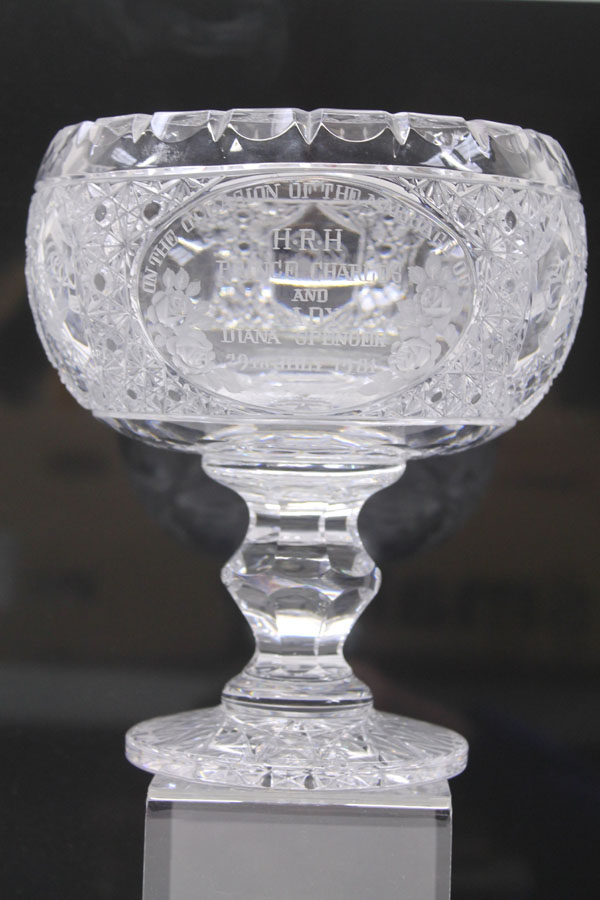 Stuart limited edition crystal commemorative pedestal bowl Wedding of