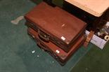 Two vintage suitcases