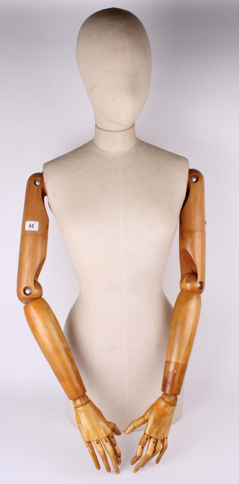 Stockman, Paris, vintage Mannequin, with wooden articulated arms, hands